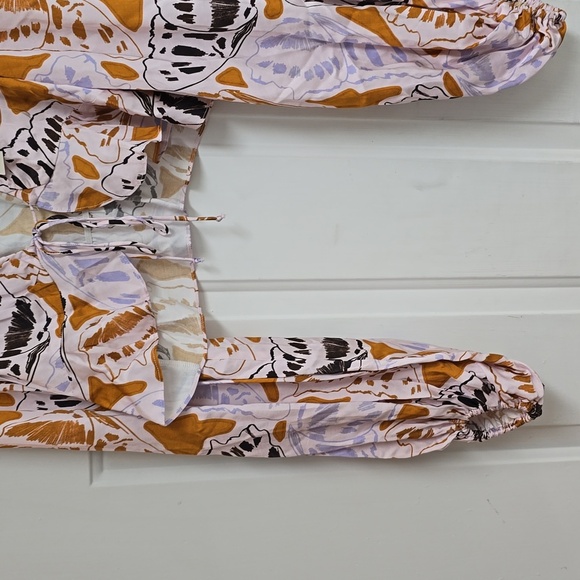 Esmeralda Crop Top in Orange FOR LOVE & LEMONS - Picture 4 of 13